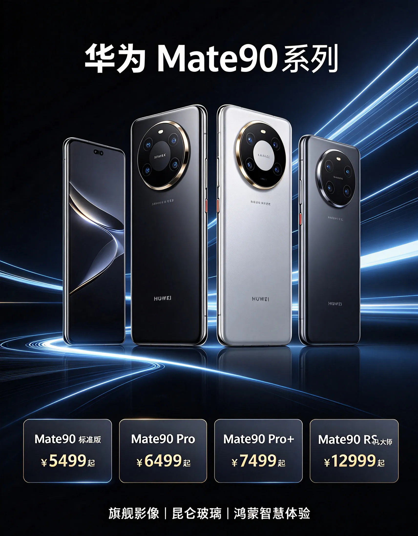 华为Mate 90系列价格全解析：5999元起售，五款机型一字排开，顶配18999元值不值？