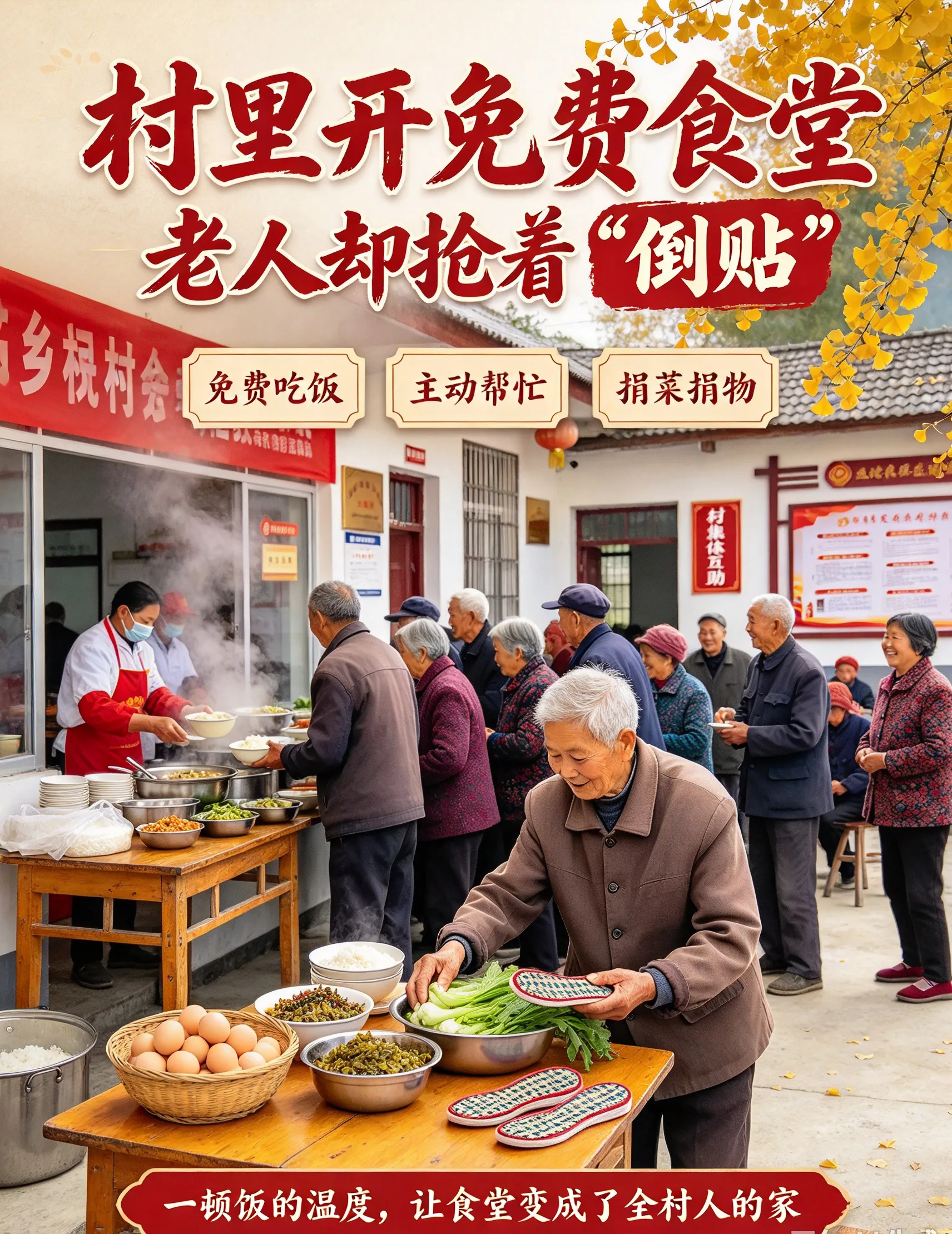 村里开了免费食堂，老人却抢着“倒贴”：一场“越吃越富”的乡村实验，与它所照见的中国农村养老真相