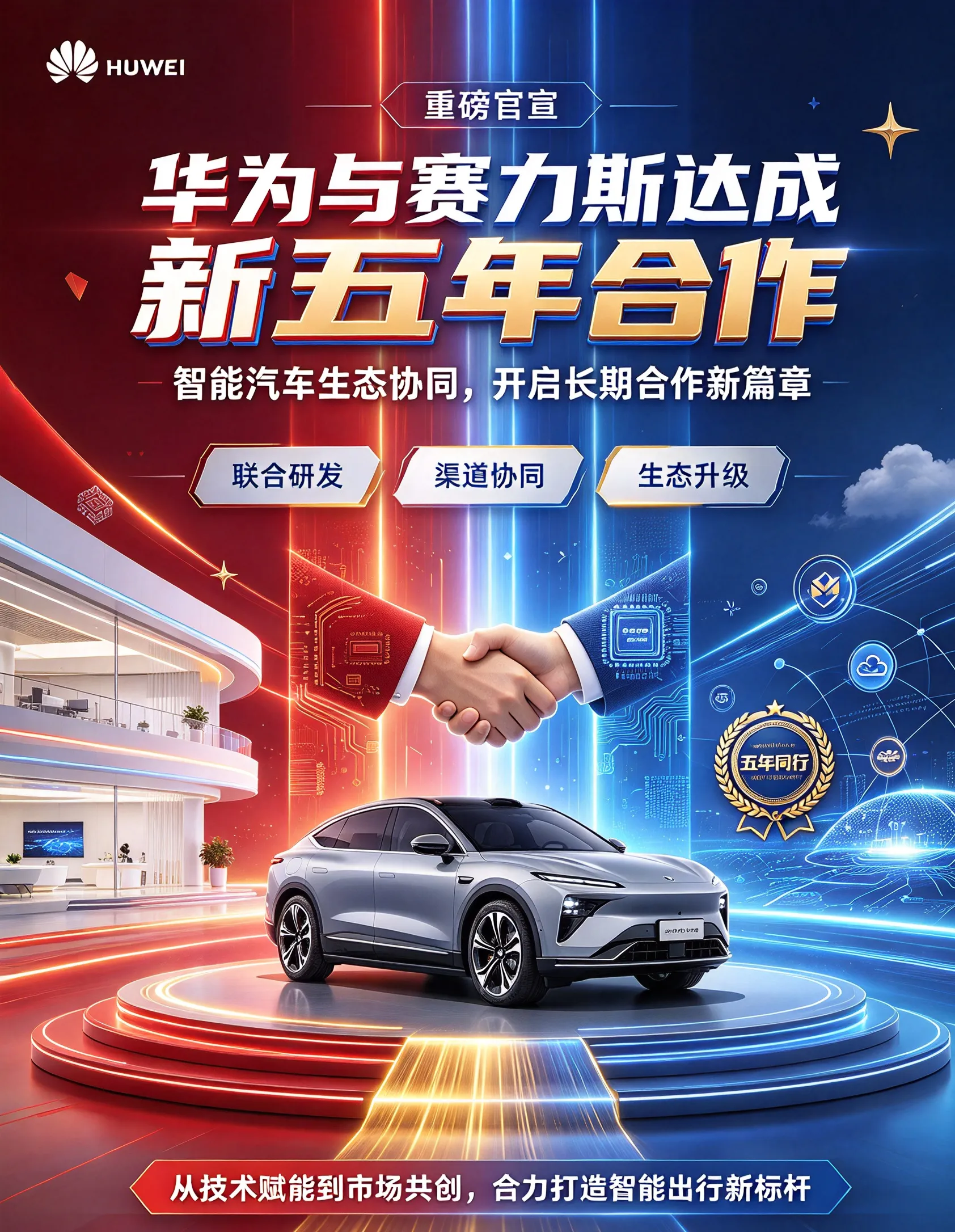 华为与赛力斯再签五年“婚约”：问界用户破120万，华为退后赛力斯接盘