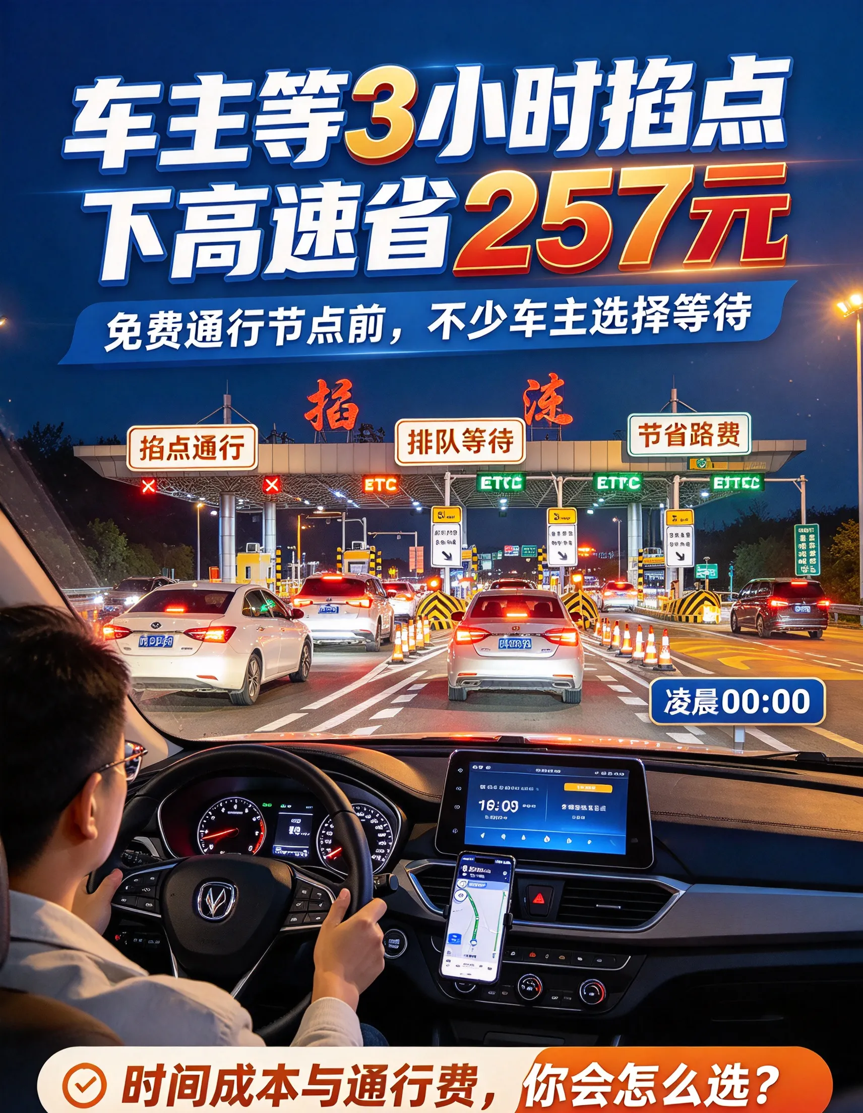 等3小时省257元：一个国庆“掐点”车主的精算，与它所照见的规则缝隙